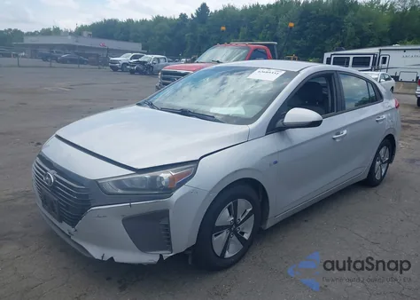 2018 Hyundai Ioniq Hybrid Blue from USA, damaged, VIN KMHC65LC9JU102059